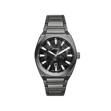 Fossil FS6075 Men Black Dial Round Stainless Steel Watch