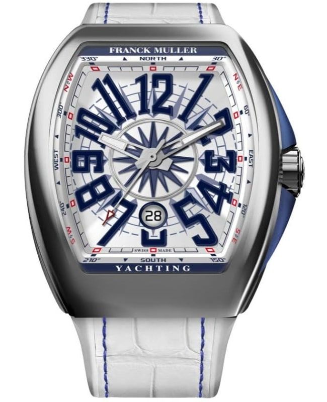 Franck Muller Vanguard Yachting White Dial Steel Men's Watch-V 45 SC DT YACHT (BL)
