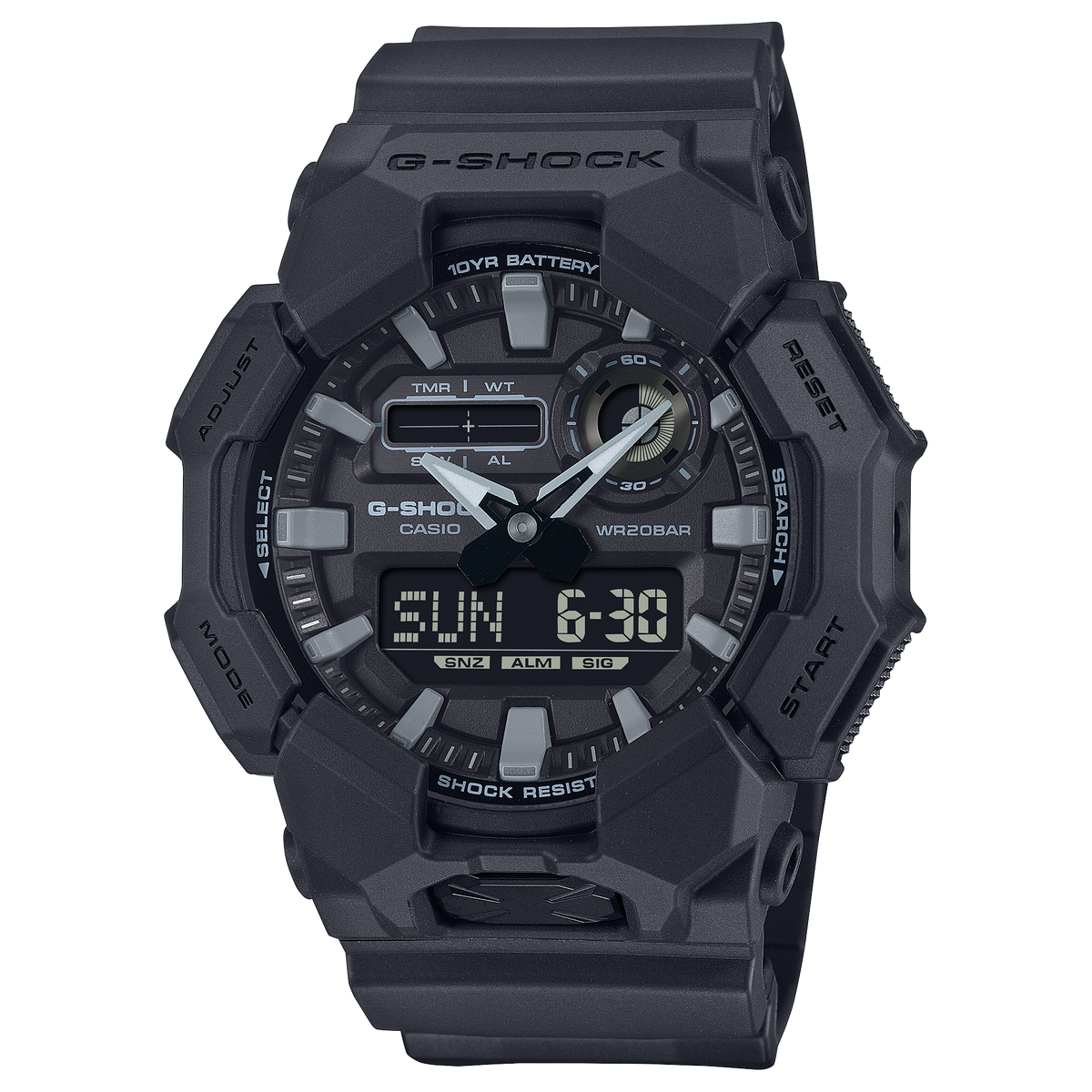 Casio G-Shock GA-010-1A1 – front three-quarter view