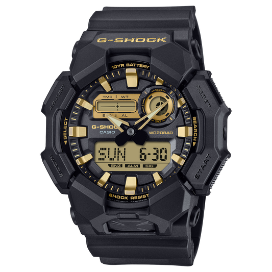 Casio G-Shock GA-010GB-1A9 – front three-quarter view