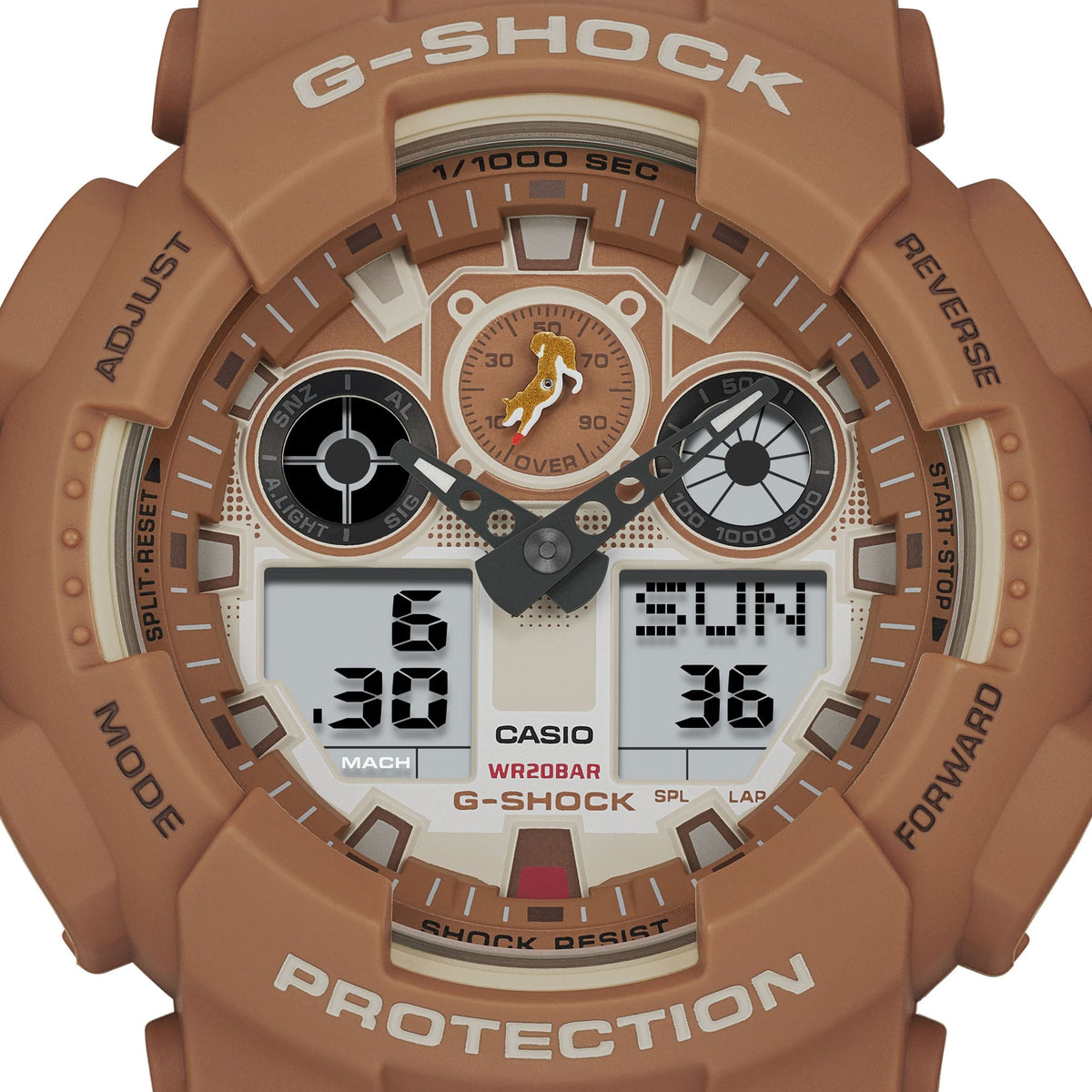 Casio G-Shock GA-100SHB-5A – angled view