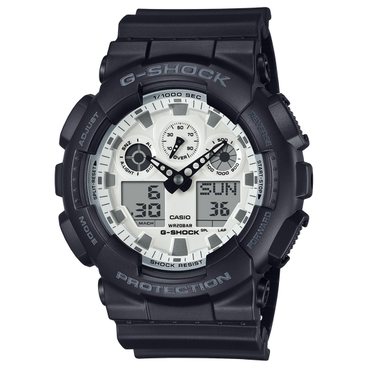 Casio G-Shock GA-100WD-1A – front three-quarter view