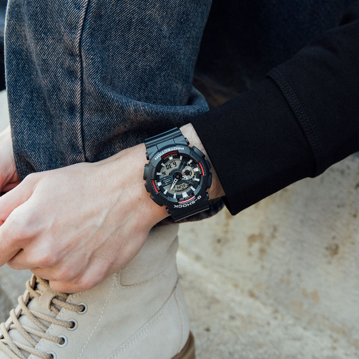 Casio G-Shock GA-110RL-1A – on the wrist