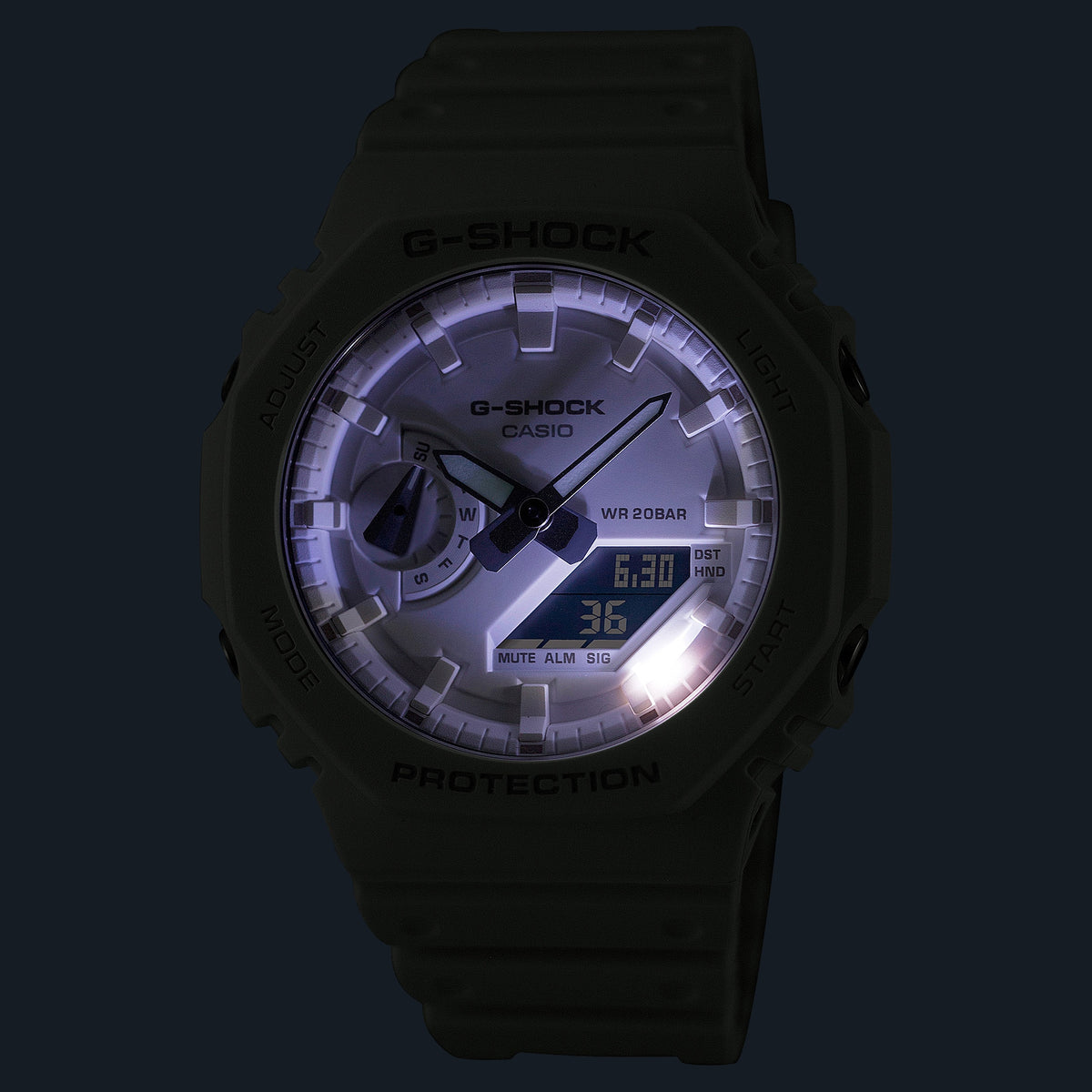 Casio G-Shock GA-2100-7A7 – illuminated dial