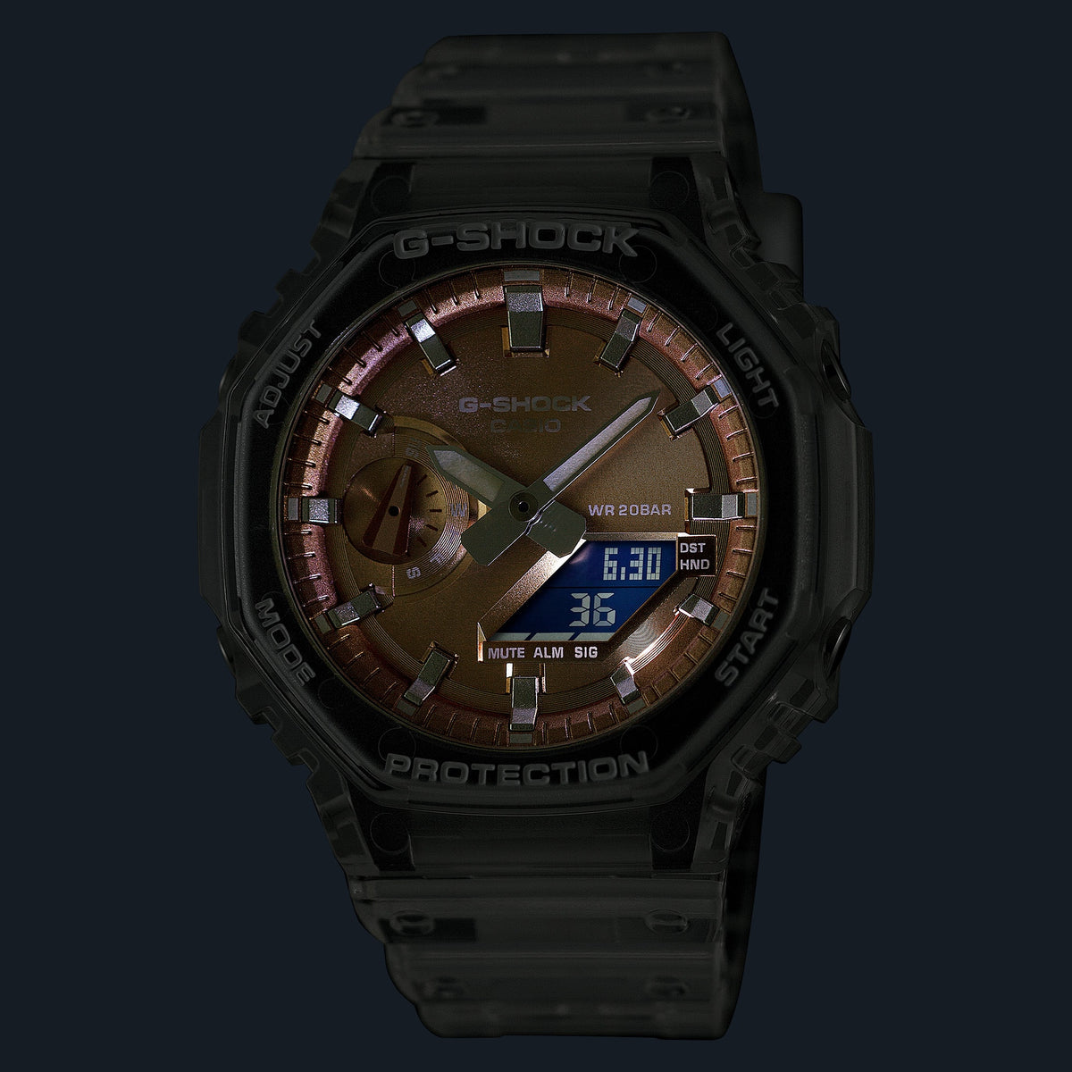 Casio G-Shock GA-2100BM-7A5 – illuminated dial