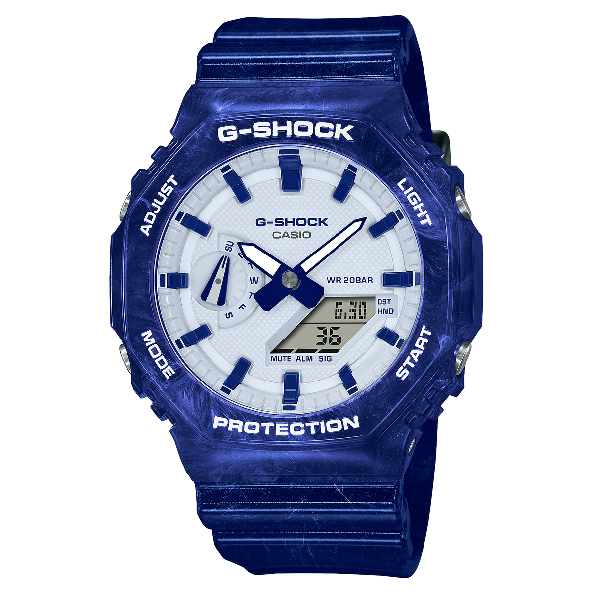 Casio G-Shock GA-2100BWP-2A – front view