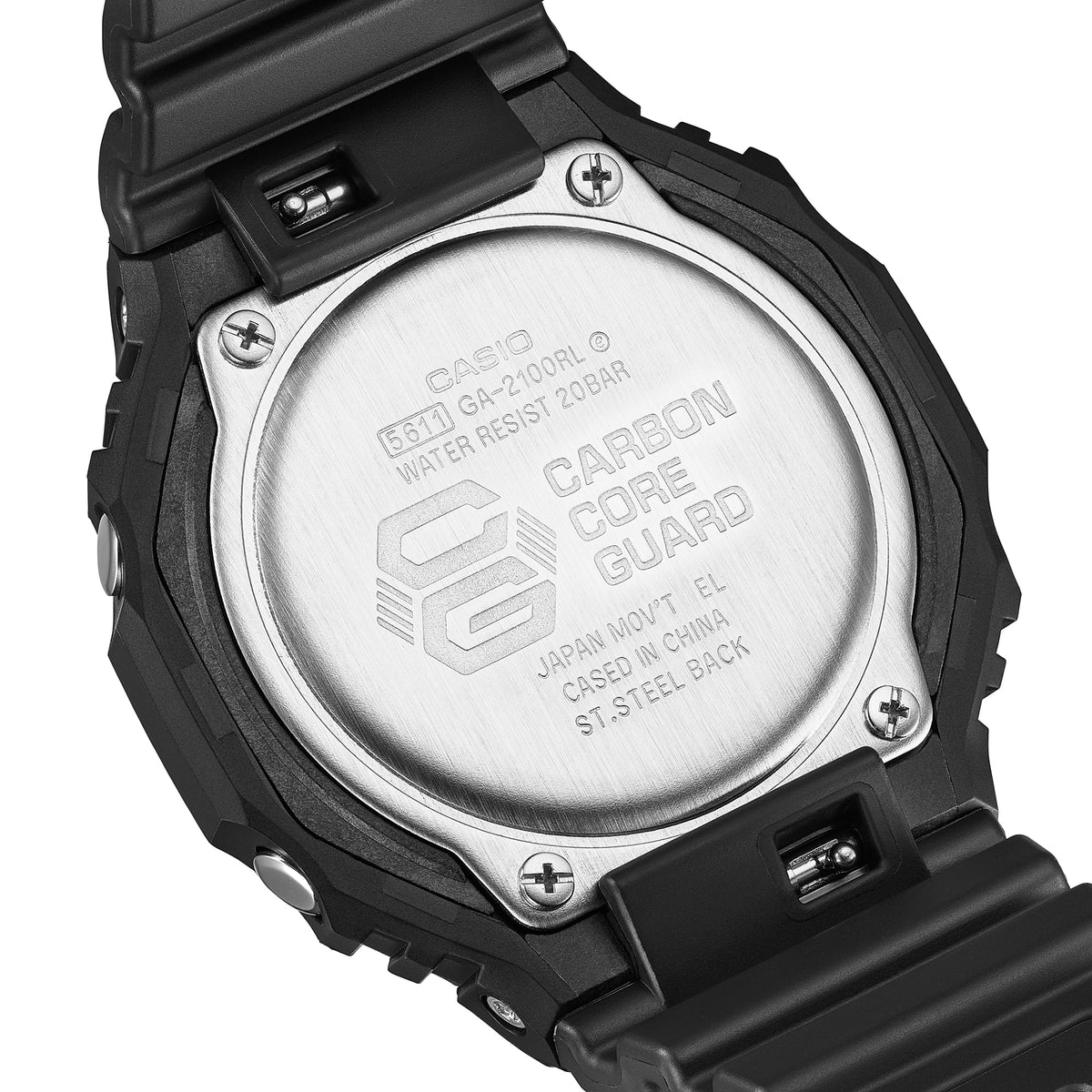 Casio G-Shock GA-2100RL-1A – angled view