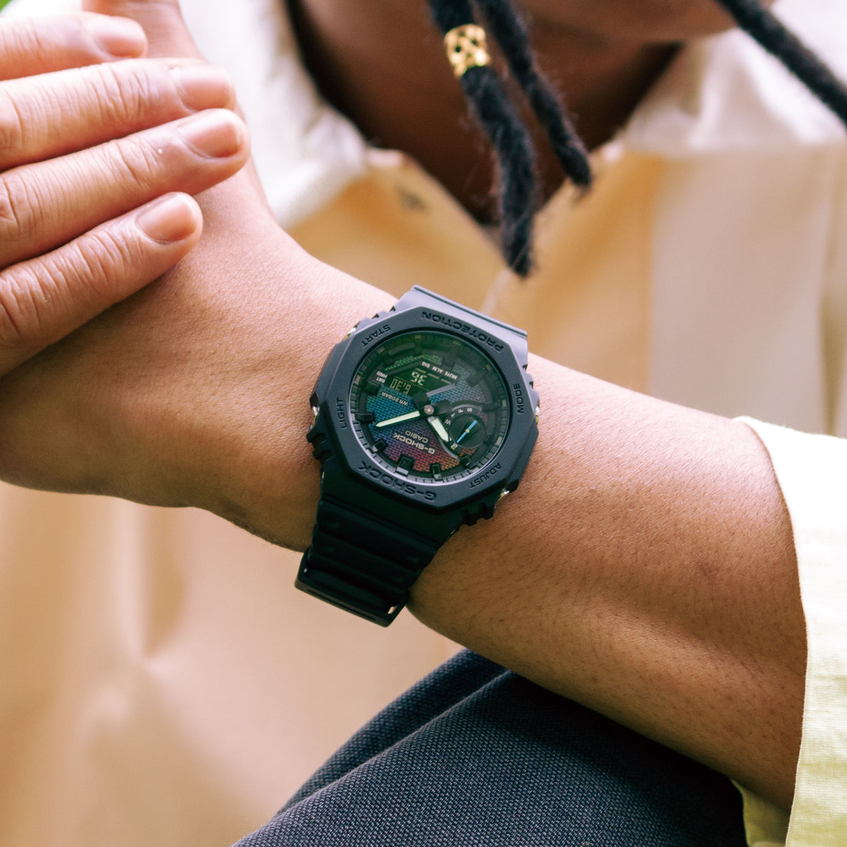 Casio G-Shock GA-2100RW-1A – on the wrist