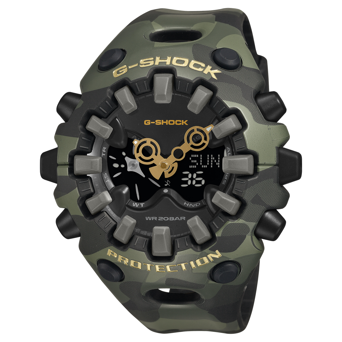 Casio G-Shock GA-V01CMG-3A – front three-quarter view