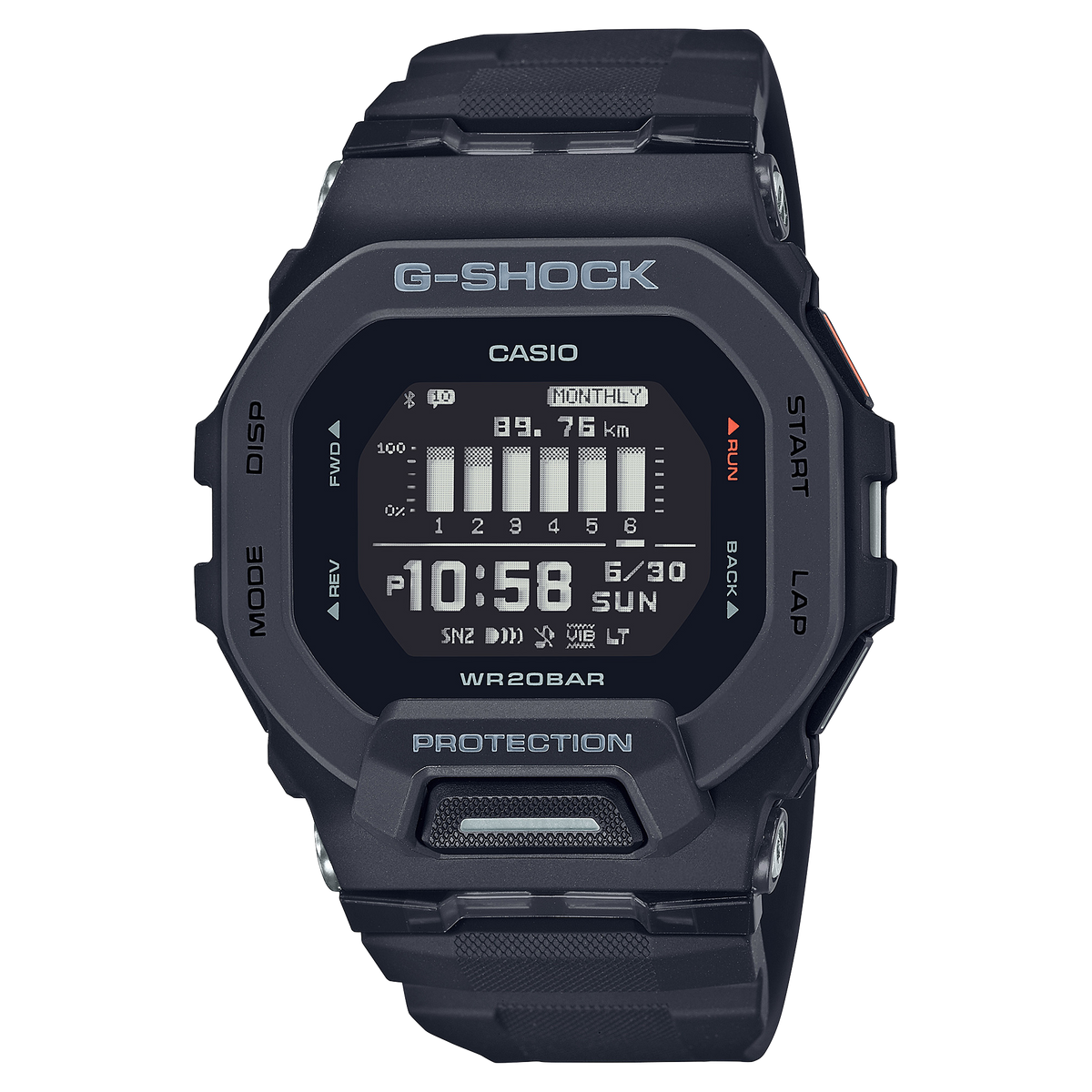 Casio G-Shock GBD-200-1 – front three-quarter view