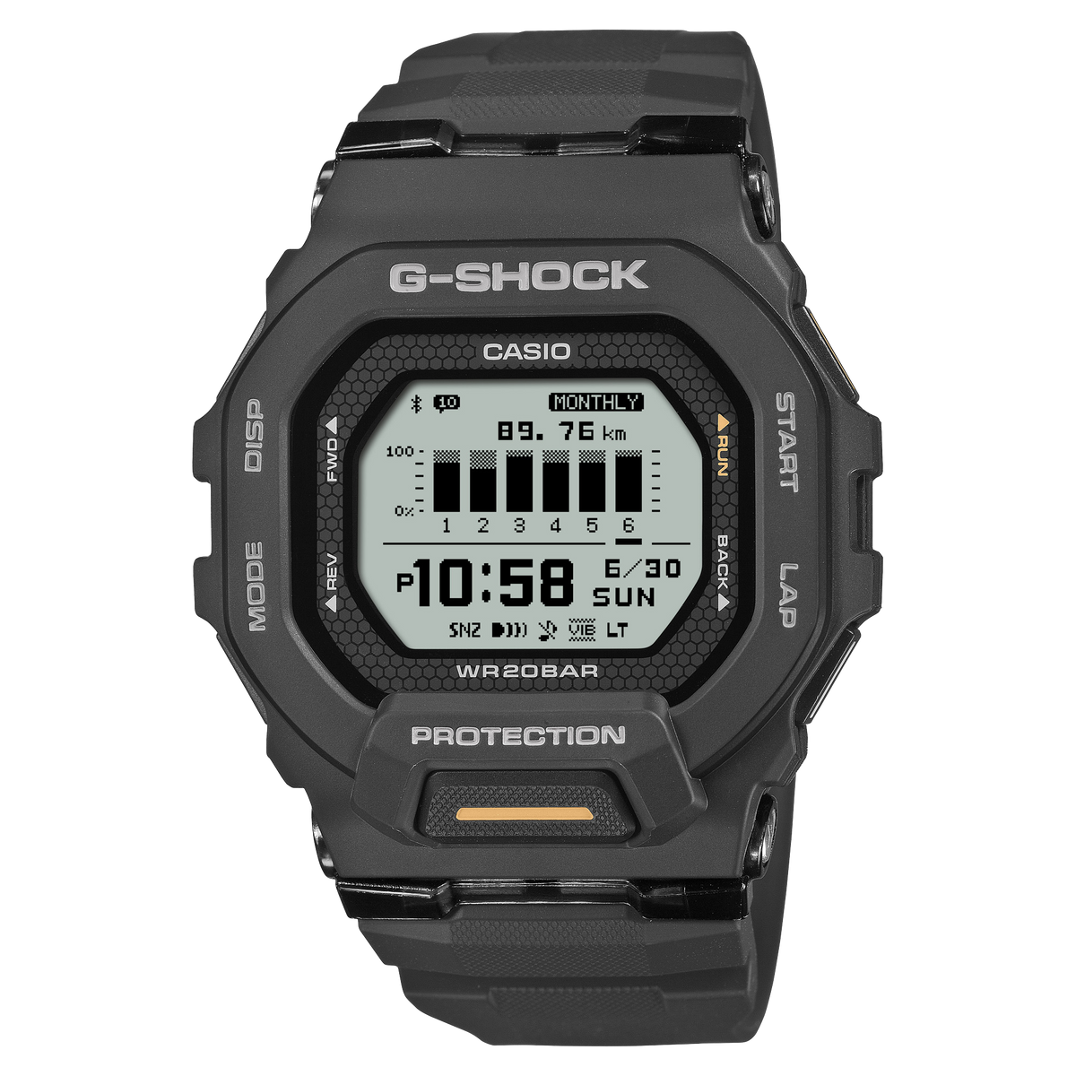 Casio G-Shock GBD-200-1A1 – front three-quarter view