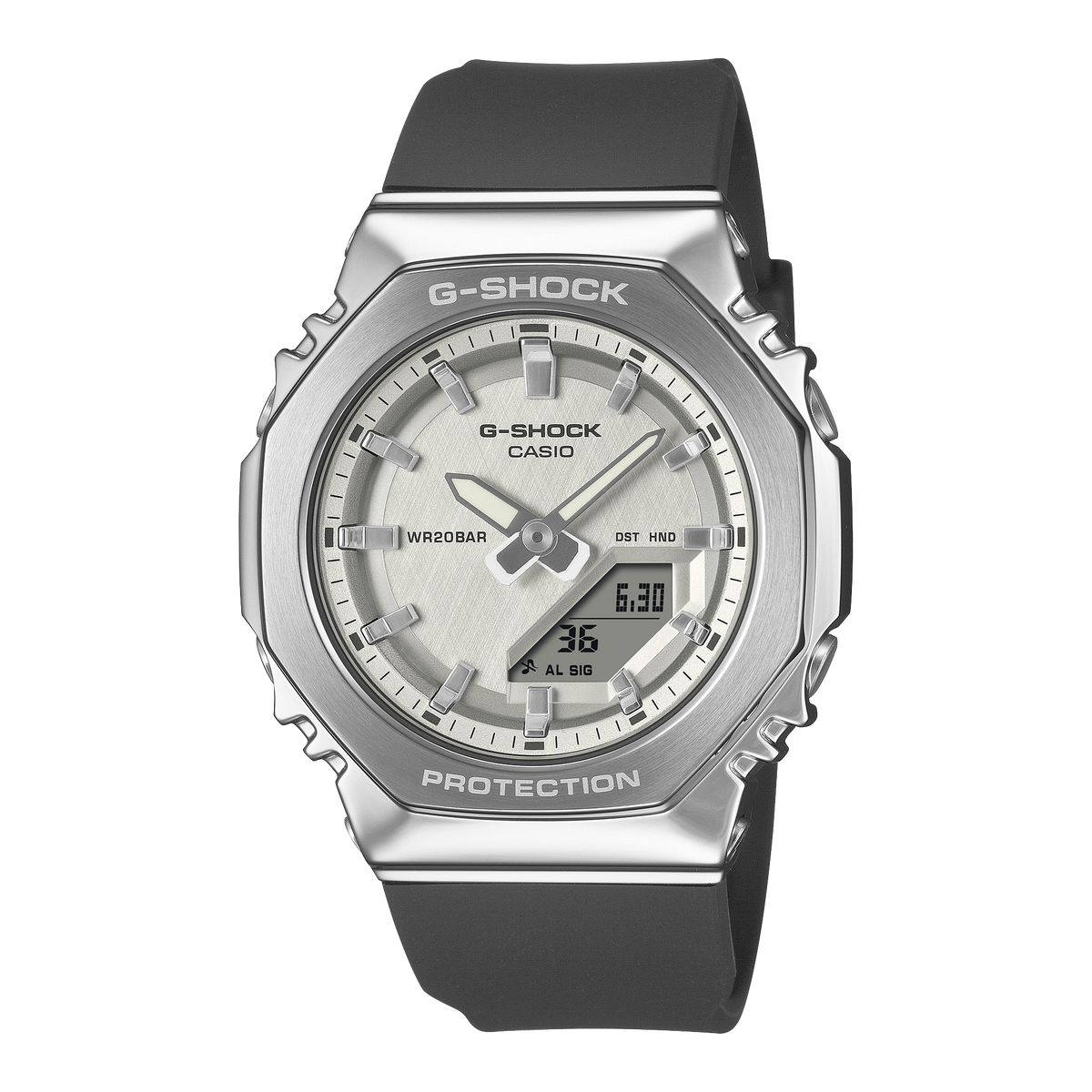 Casio G-Shock GM-S2110-1A7 – front three-quarter view