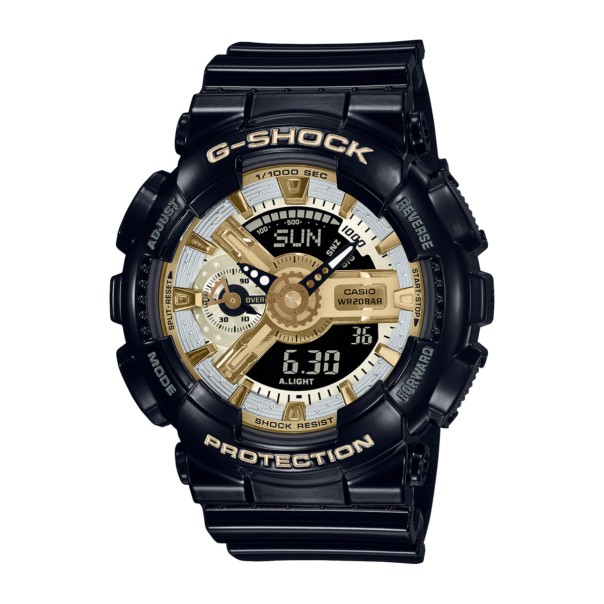 Casio G-Shock GMA-S110GB-1A – front three-quarter view