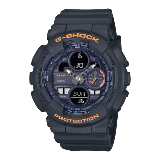 Casio G-Shock GMA-S140-2A2 – front three-quarter view
