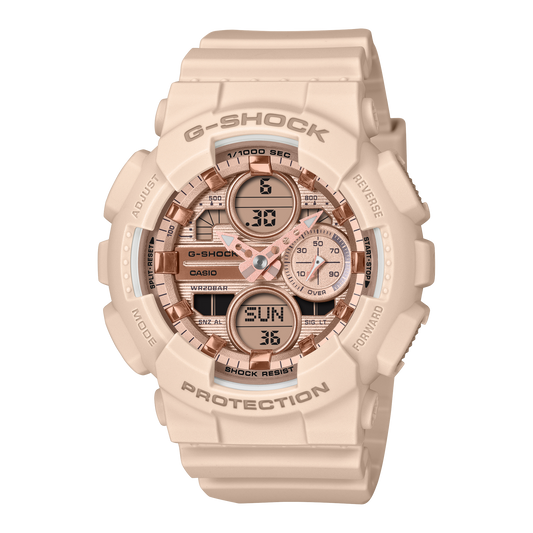 Casio G-Shock GMA-S140PG-4A – front three-quarter view