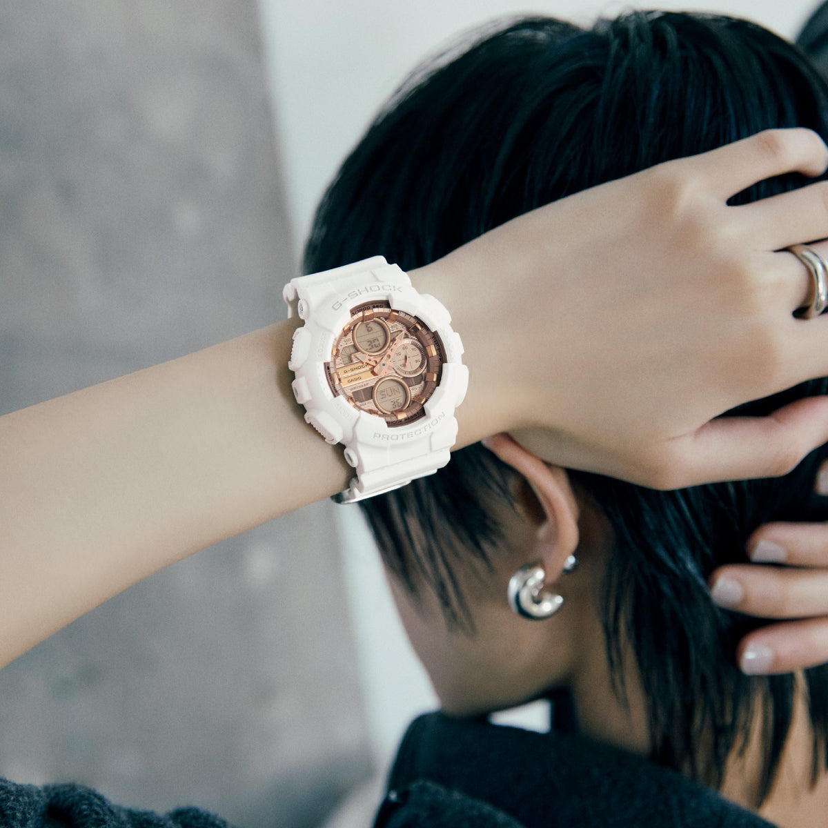 Casio G-Shock GMA-S140PG-7A – on the wrist
