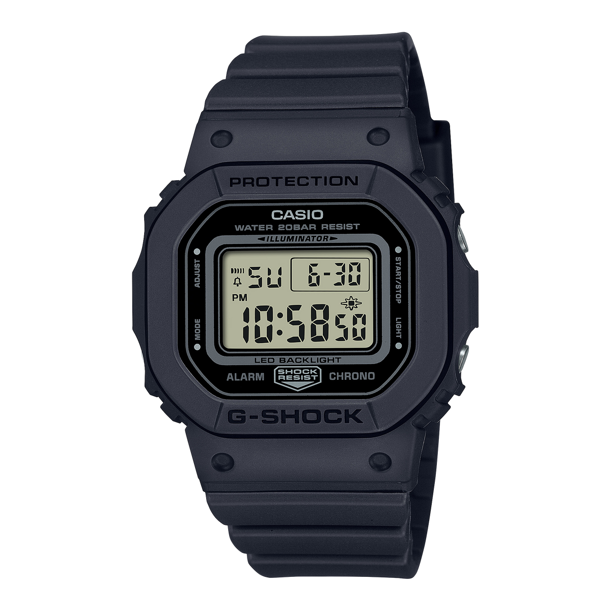 Casio G-Shock GMD-S5600BA-1 – front three-quarter view