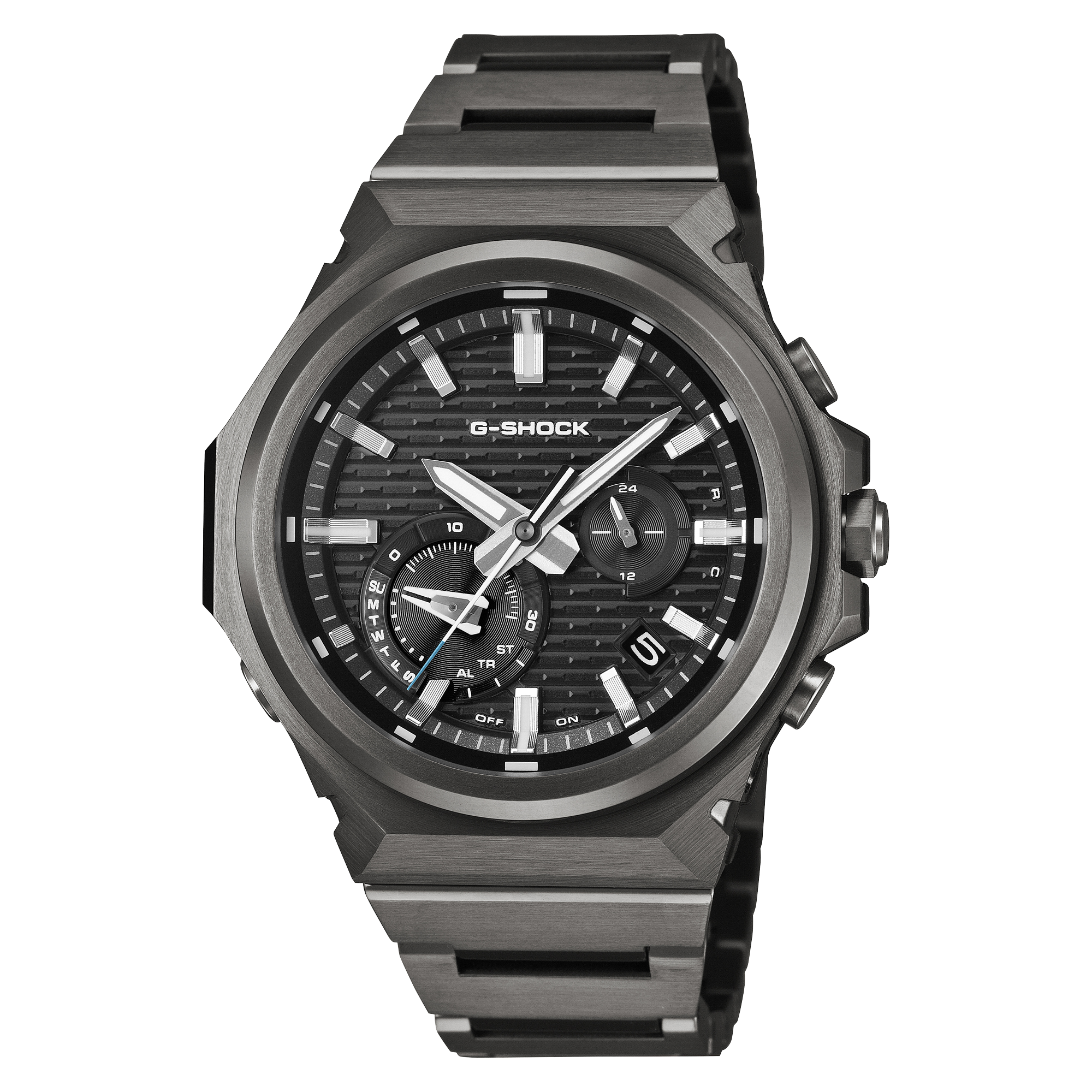 Casio G-Shock Men Quartz Black Dial Analog Stainless Steel Watch G1819