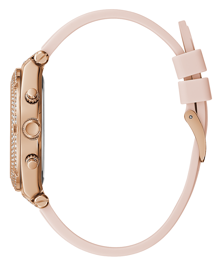 ROSE GOLD TONE CASE PINK SILICONE WATCH - Kamal Watch Company