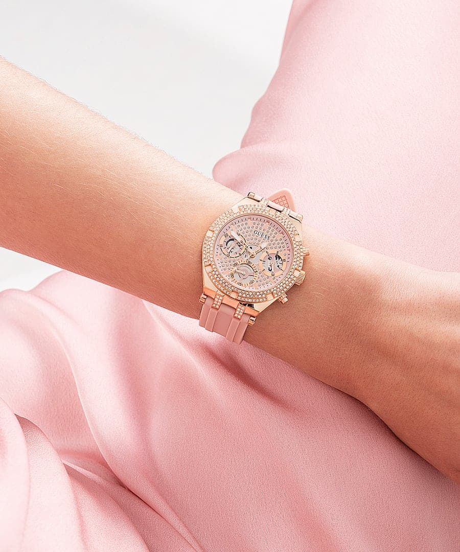 Pink silicone watch online
