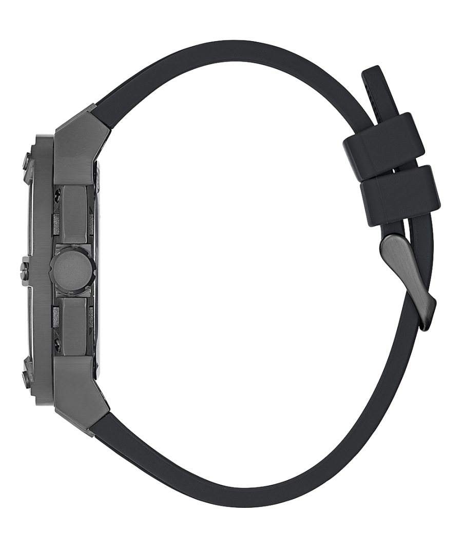 GUNMETAL CASE GREY SILICONE WATCH-GW0423G3 - Kamal Watch Company