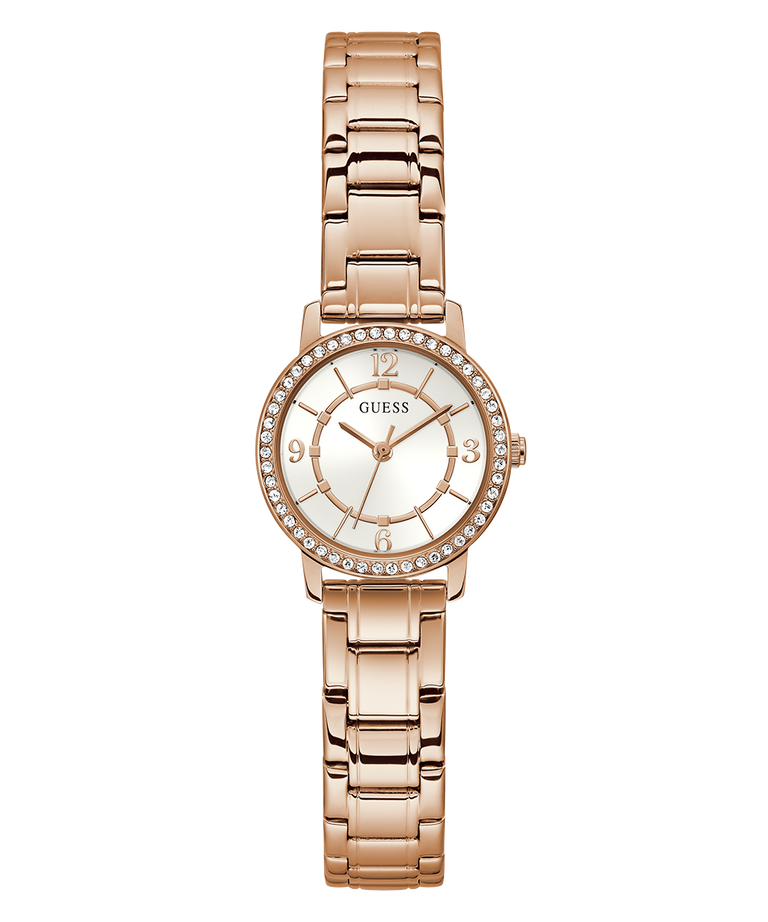 GUESS Ladies Rose Gold Tone Analog Watch-GW0468L3