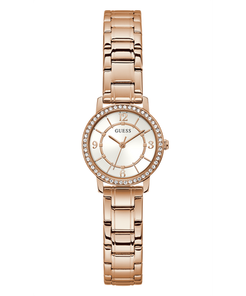 GUESS Ladies Rose Gold Tone Analog Watch-GW0468L3