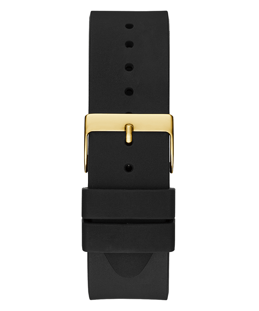 GOLD TONE CASE BLACK SILICONE WATCH-GOLD TONE CASE BLACK SILICONE WATCH - Kamal Watch Company