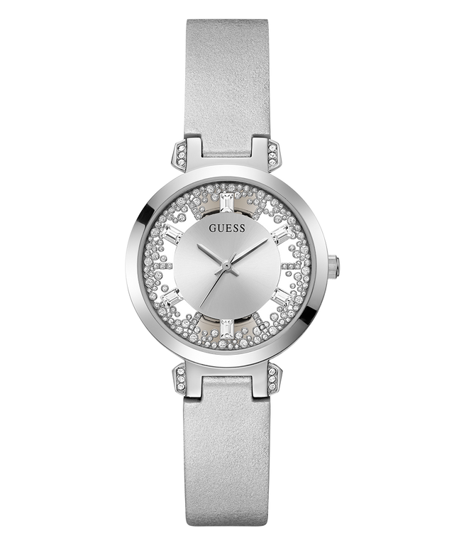 GUESS Ladies Silver Tone Analog Watch-38 mm