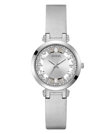 GUESS Ladies Silver Tone Analog Watch-38 mm