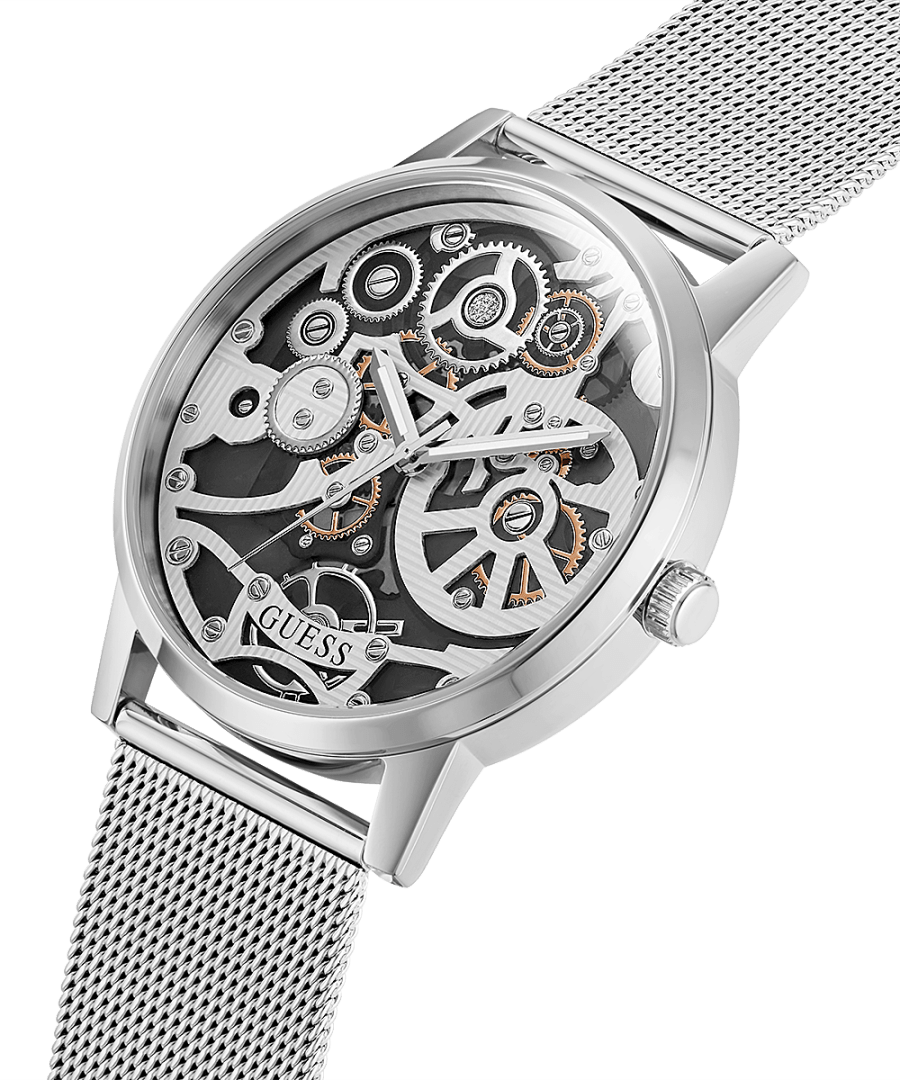 SILVER CASE SILVER TONE MESH WATCH - Kamal Watch Company