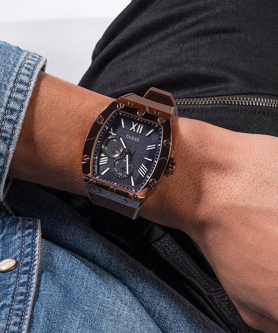 COFFEE CASE BROWN SILICONE WATCH - Kamal Watch Company