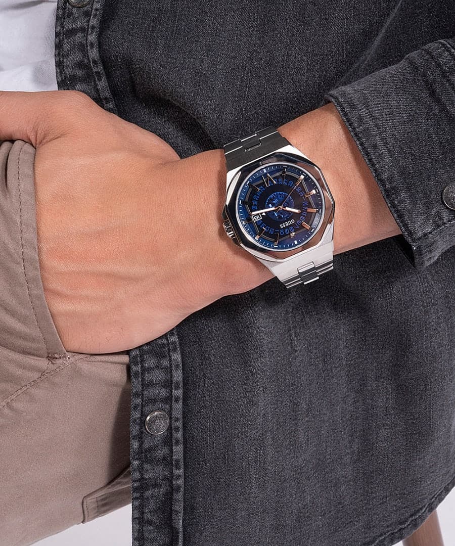SILVER TONE CASE SILVER TONE STAINLESS STEEL WATCH - Kamal Watch Company