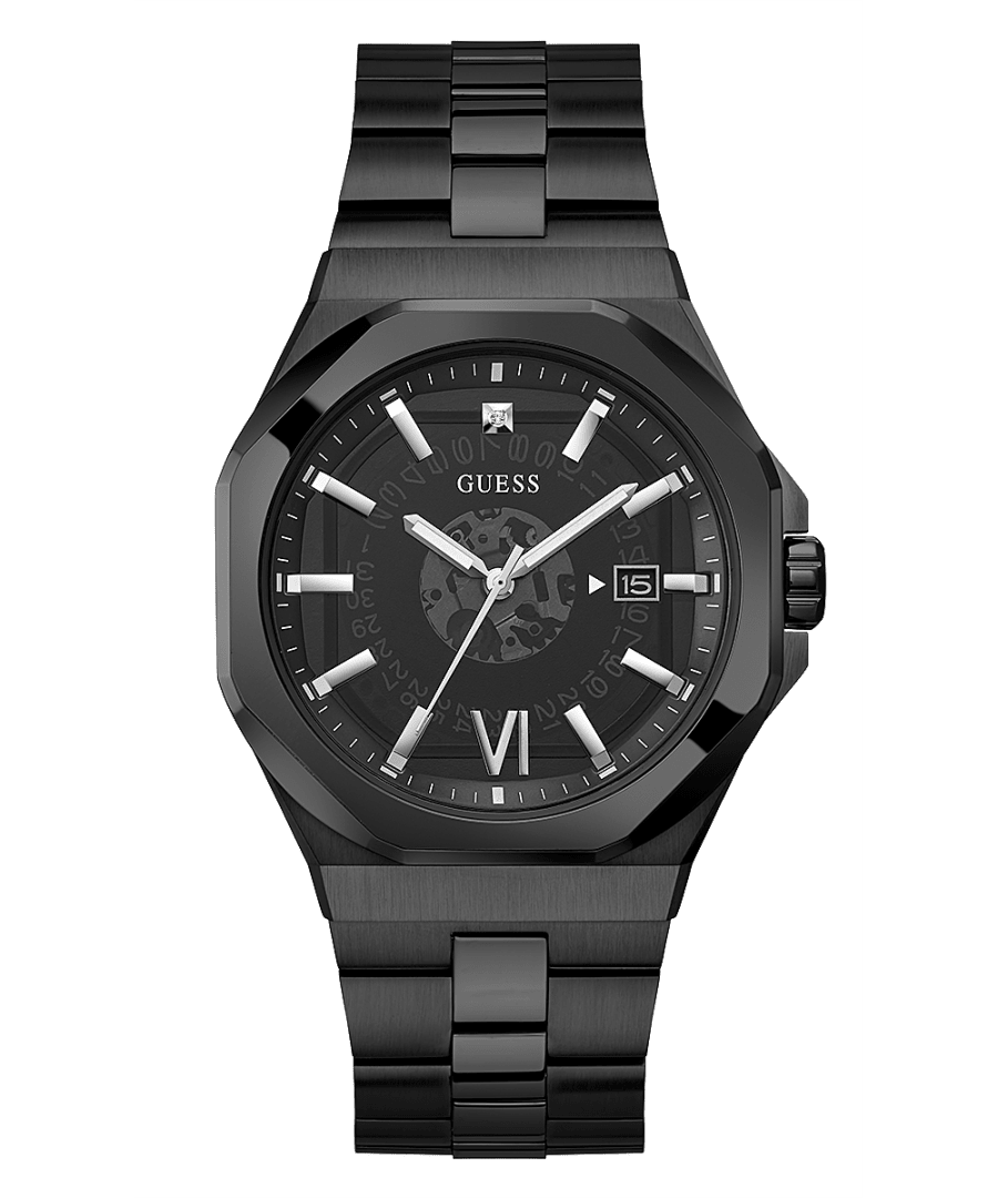 BLACK CASE BLACK STAINLESS STEEL WATCH - Kamal Watch Company