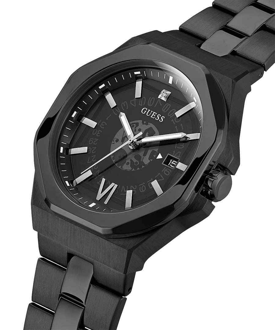 BLACK CASE BLACK STAINLESS STEEL WATCH - Kamal Watch Company