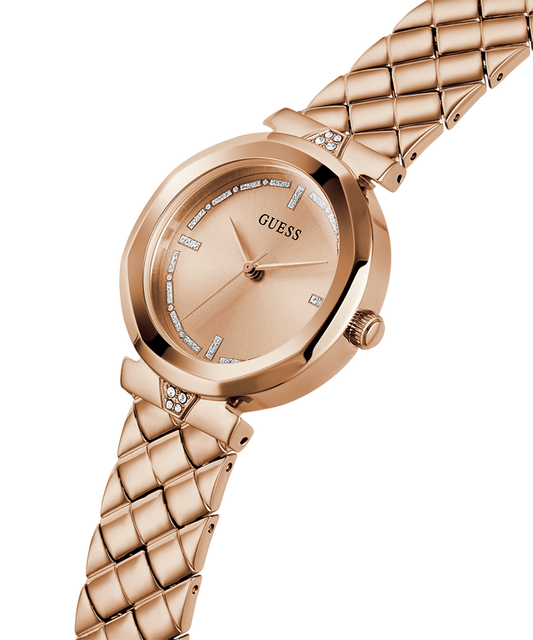 GUESS Ladies Rose Gold Tone Analog Watch-GW0613L3