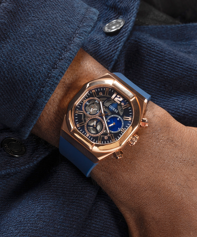 Blue and gold mens watch hotsell