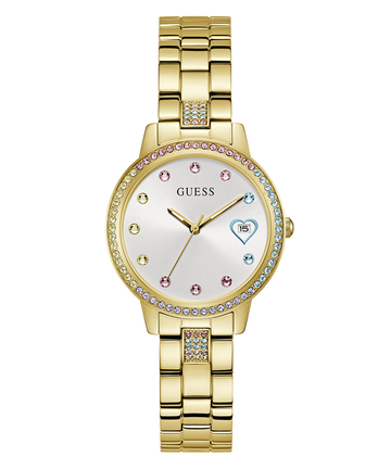 GUESS Ladies Gold Tone Date Watch