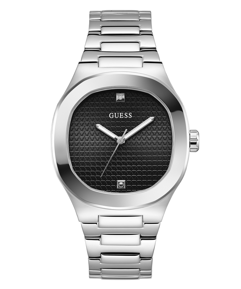 GUESS Mens Silver Tone Analog Watch-GW0662G1