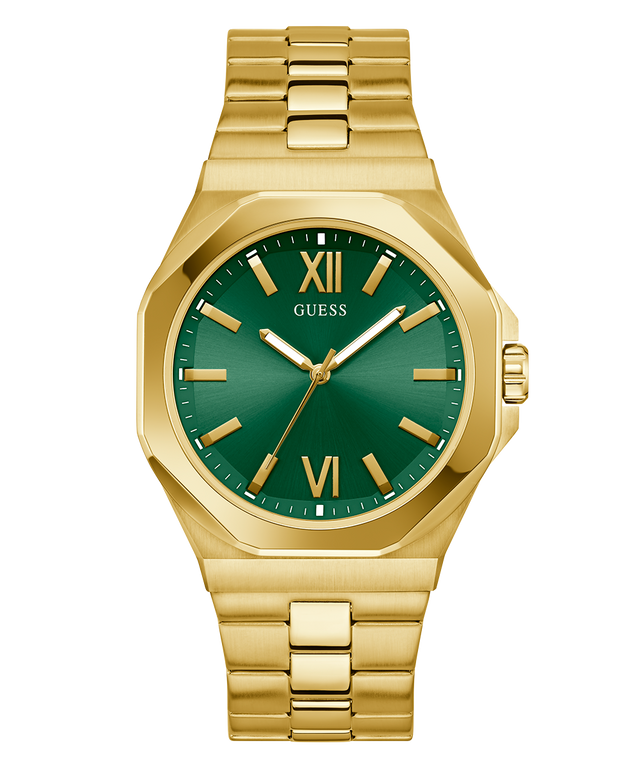 GUESS Mens Gold Tone Analog Watch