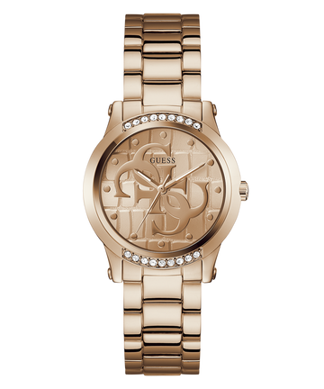 GUESS Ladies Rose Gold Tone Analog Watch
