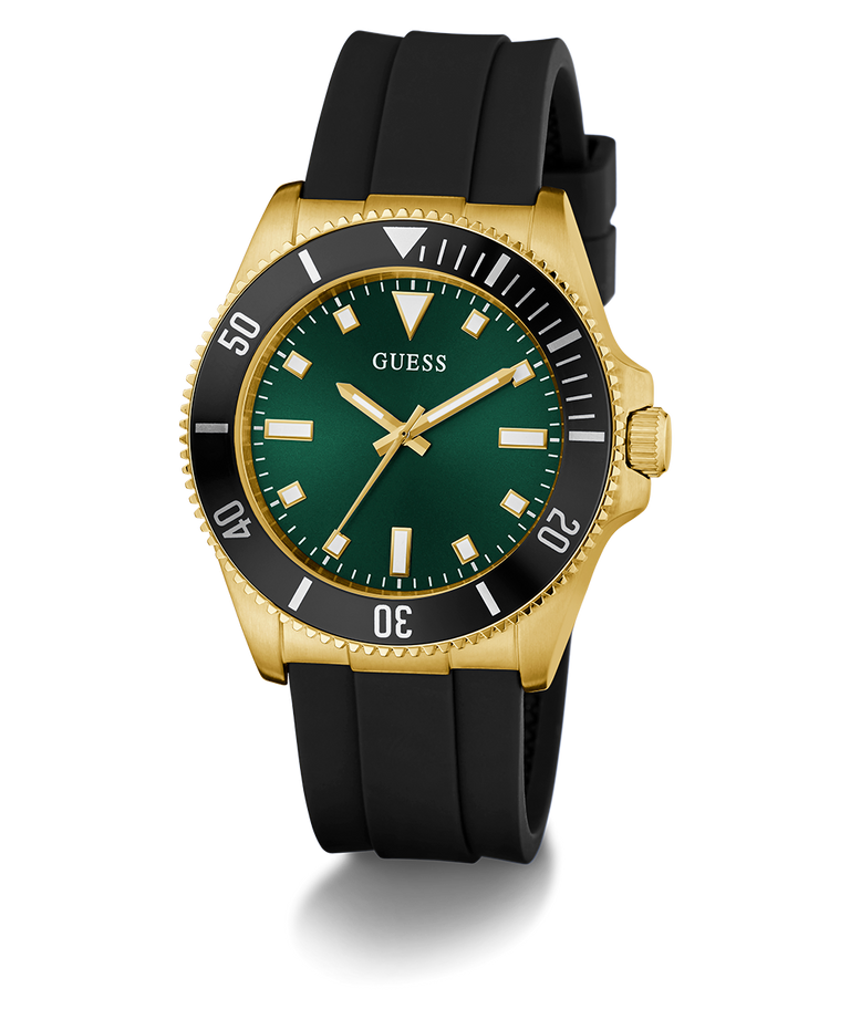 GUESS GW0969G2 Men's Black Gold Tone Watch