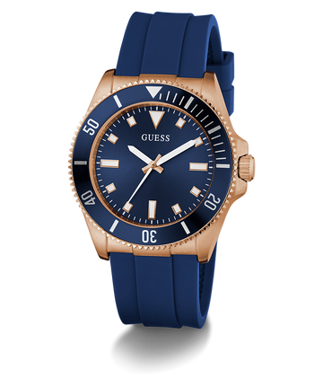 GUESS GW0969G3 Men's Blue Rose Gold Tone Watch