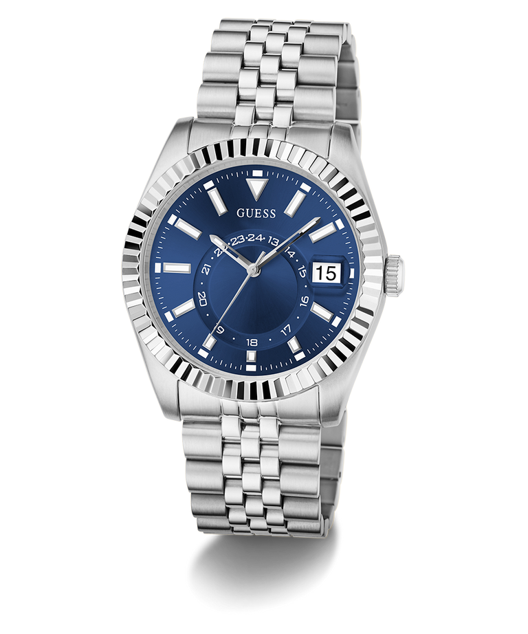 GUESS GW0977G1 Mens Jaden Silver Tone Multi-function Date Watch