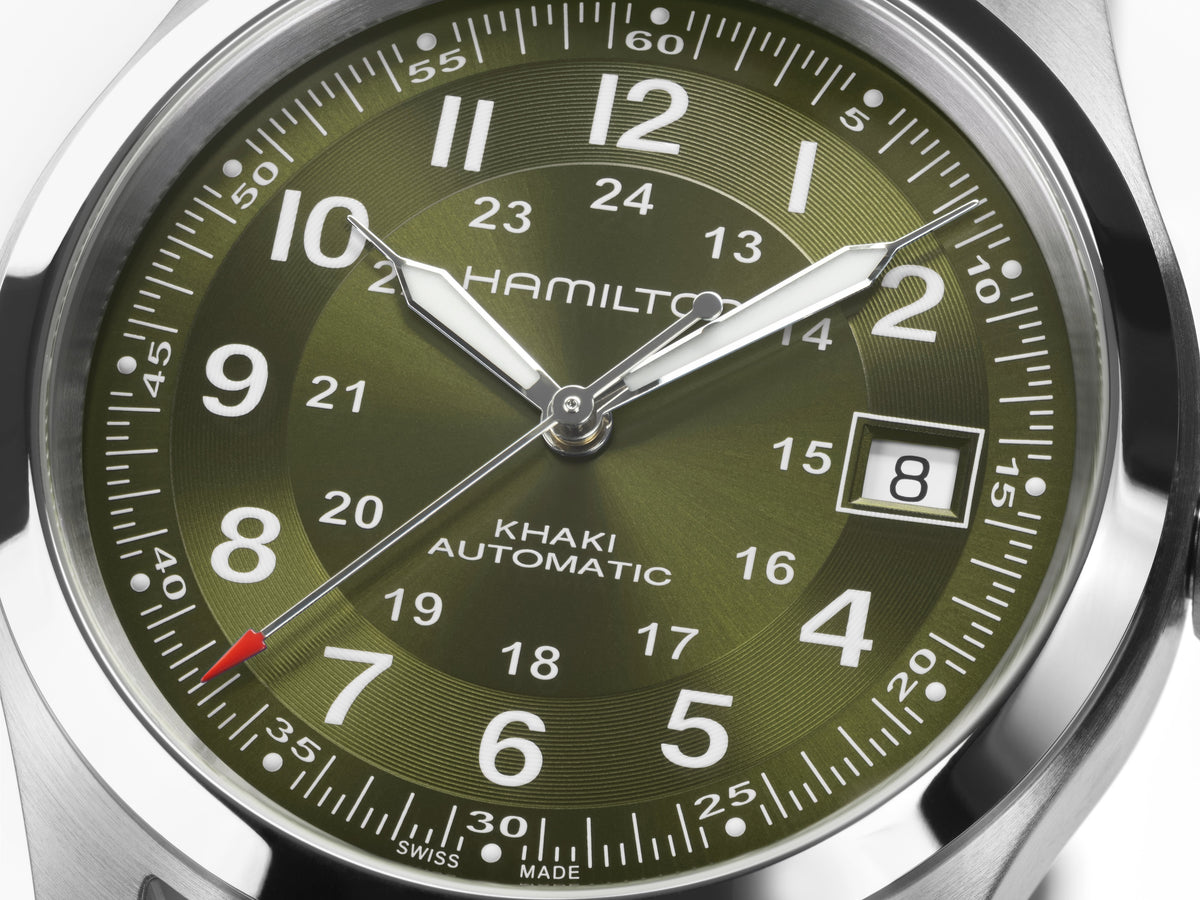 Hamilton Khaki Field H70455560 – dial close-up