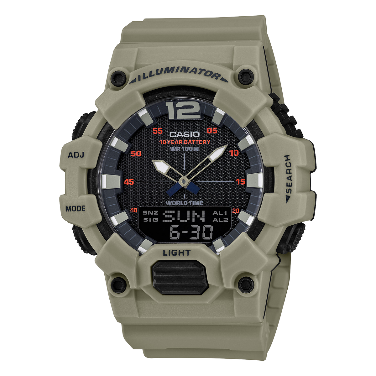 Casio HDC-700-3A3V – front three-quarter view