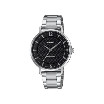 Casio Enticer Women Quartz Black Dial Analog Stainless Steel Watch A2428