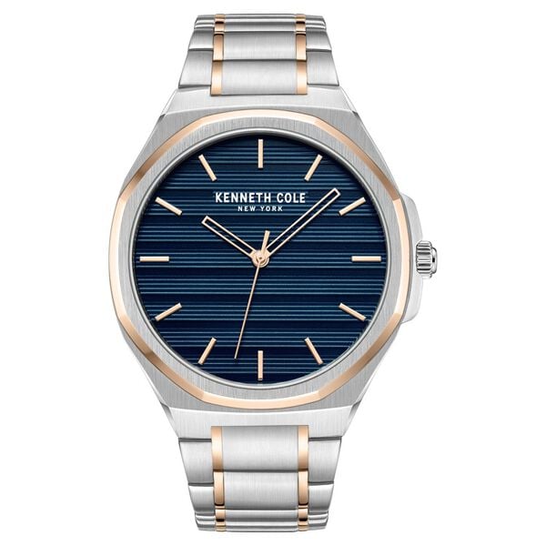 Kenneth Cole Quartz Analog Blue Dial Stainless Steel Strap Watch for Men