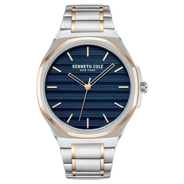 Kenneth Cole Quartz Analog Blue Dial Stainless Steel Strap Watch for Men