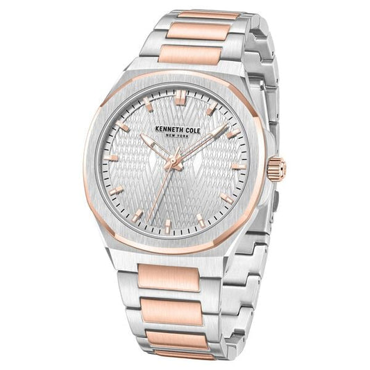 Kenneth Cole Quartz Analog Silver Dial Stainless Steel Strap Watch For Men